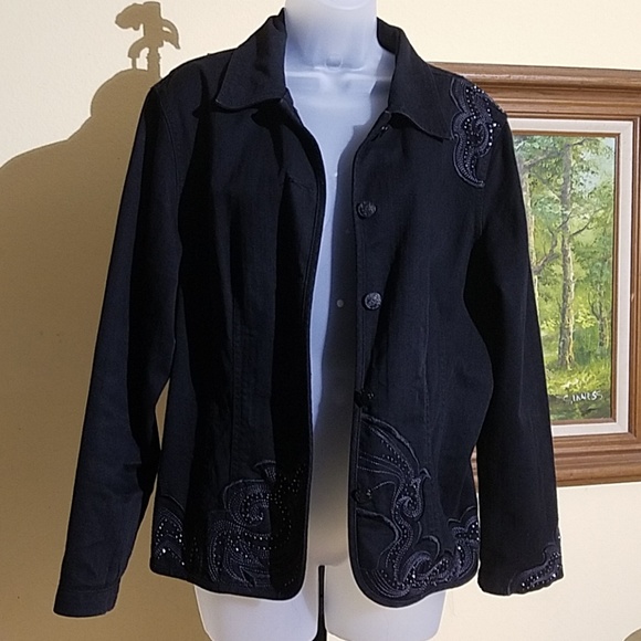 Chico's Jackets & Blazers - Chicos jean jacket with stones B16